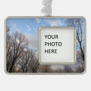 Winter Morning I Silver Plated Framed Ornament