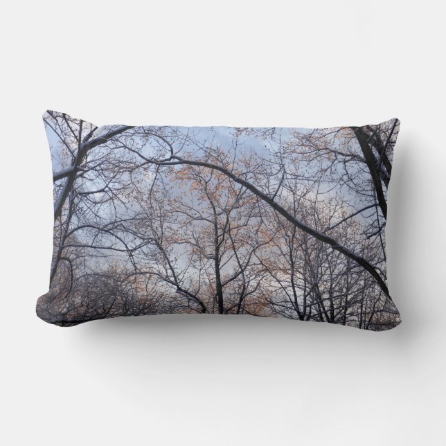 Winter Morning II Nature Landscape Lumbar Cushion (Front)