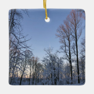 Winter Morning Light I Landscape Ceramic Ornament