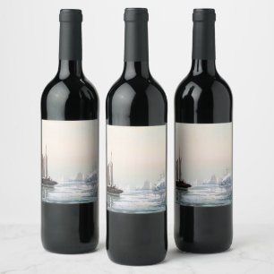 Winter Morning, on New York Bay by Edward Moran Wine Label