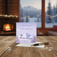Winter Mountain Bachelorette Personalized Square 