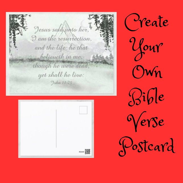 Winter Mountain Bible Scripture  Postcard (Create Your Own Bible Verse Postcard)