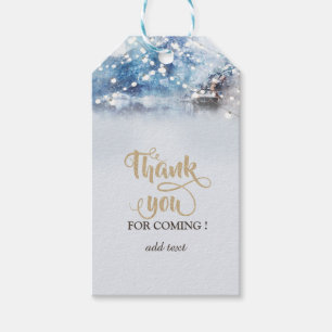 Winter Mountain Lake Gift Tags