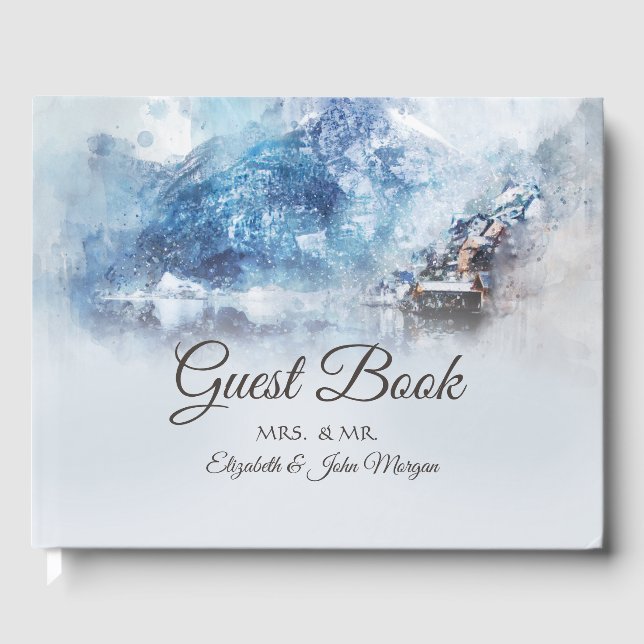 Winter Mountain Lake  Guest Book (Front)