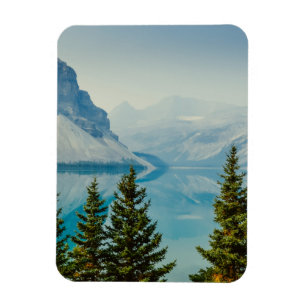 winter mountain lakes magnet