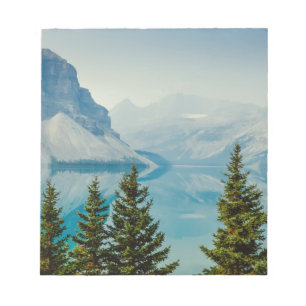 winter mountain lakes notepad
