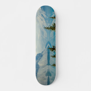 winter mountain lakes skateboard