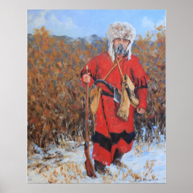 WInter Mountain Man Fine Art Poster (Front)