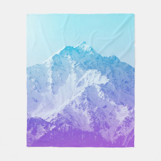 Winter mountain peakmountain,hipster,peak,photo,ba fleece blanket (Front)