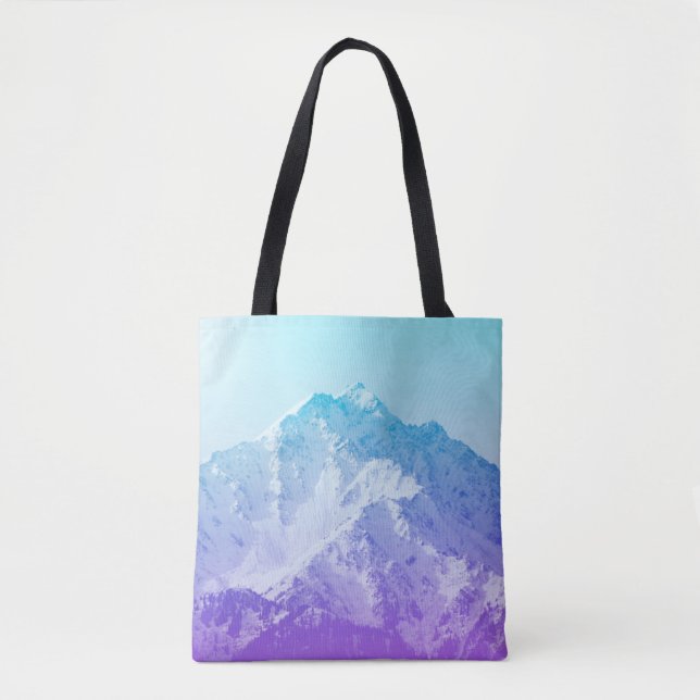 Winter mountain peakmountain,hipster,peak,photo,ba tote bag (Front)
