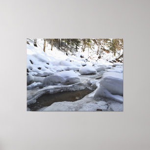 Winter Mountain River – Wild Nature Romania Canvas Print