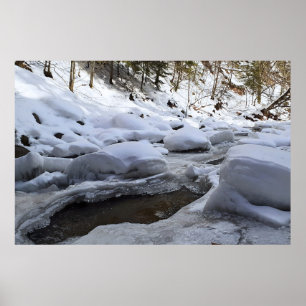 Winter Mountain River – Wild Nature Romania Poster