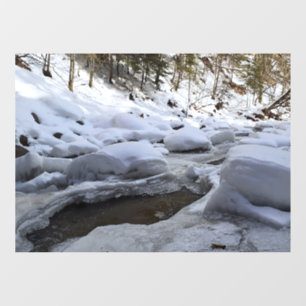 Winter Mountain River – Wild Nature Romania Window Cling