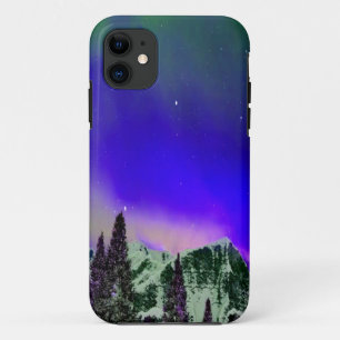 Winter Mountains at Night iPhone 11 Case