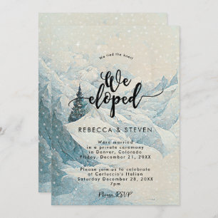 winter mountains landscape we eloped invitation