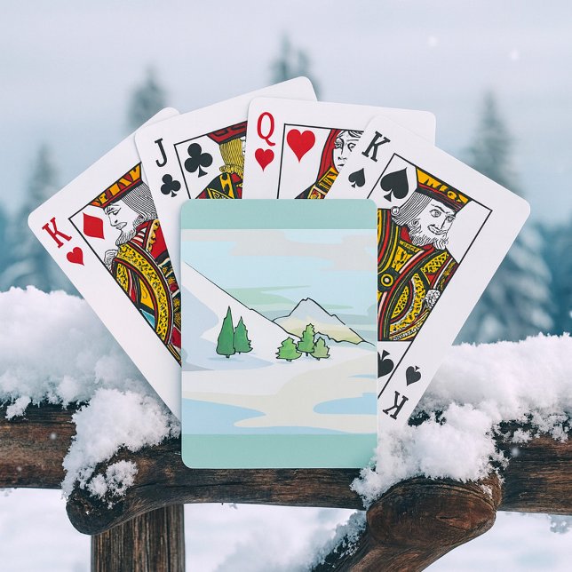 Winter Mountains Snowy Landscape Playing Cards (Creator Uploaded)