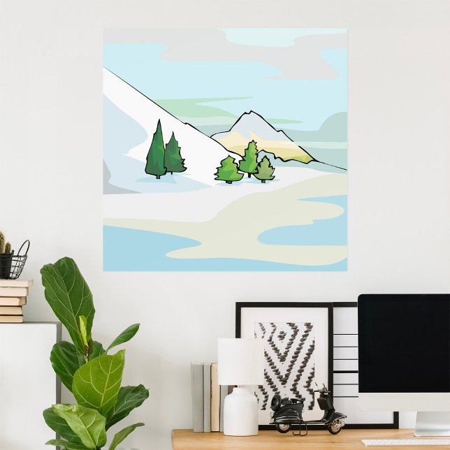 Winter Mountains Snowy Landscape Poster (Creator Uploaded)