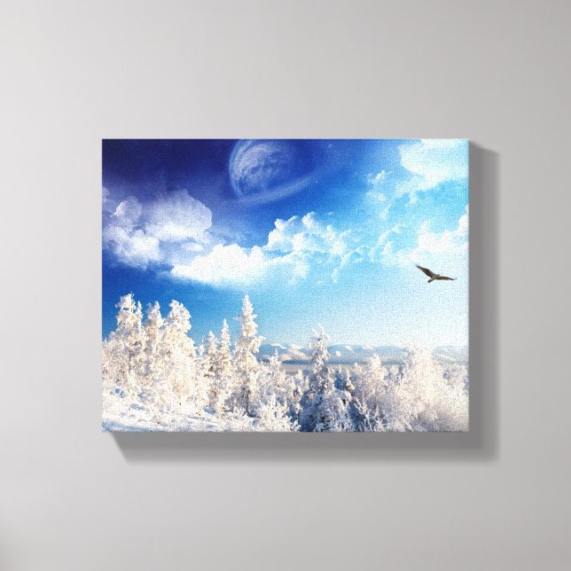 Winter Mountains Wrapped Canvas (Front)