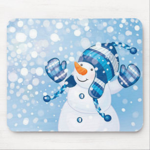 Winter Mouse pad/Snowman Mouse Mat