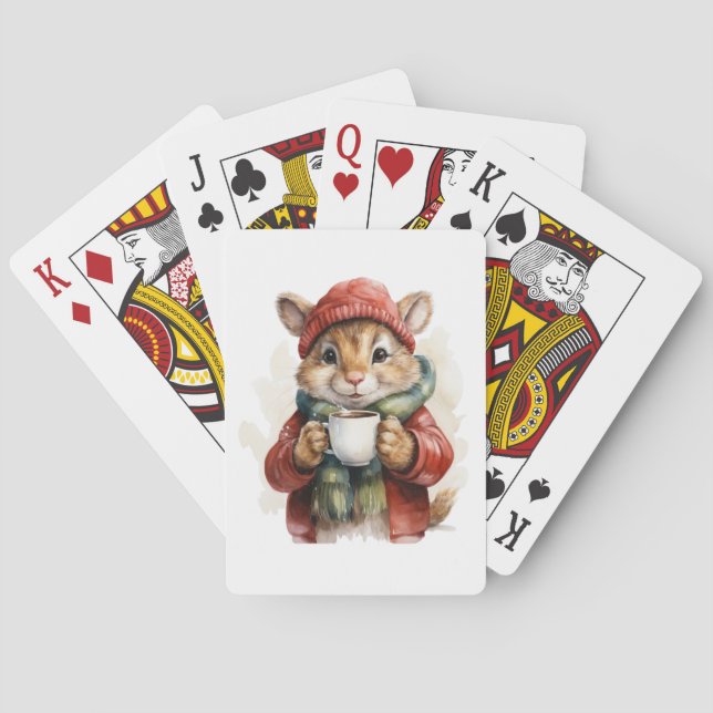 Winter Mouse Playing Cards (Back)