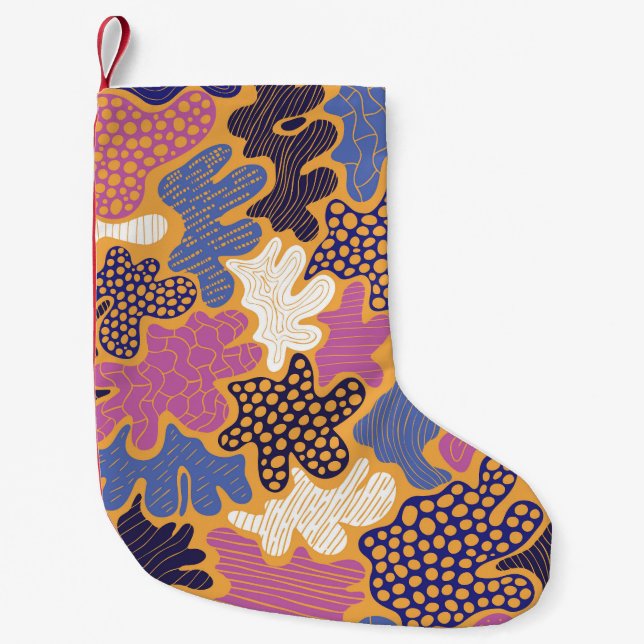 Winter Mulled Wine: Mixed Media Small Christmas Stocking (Front)