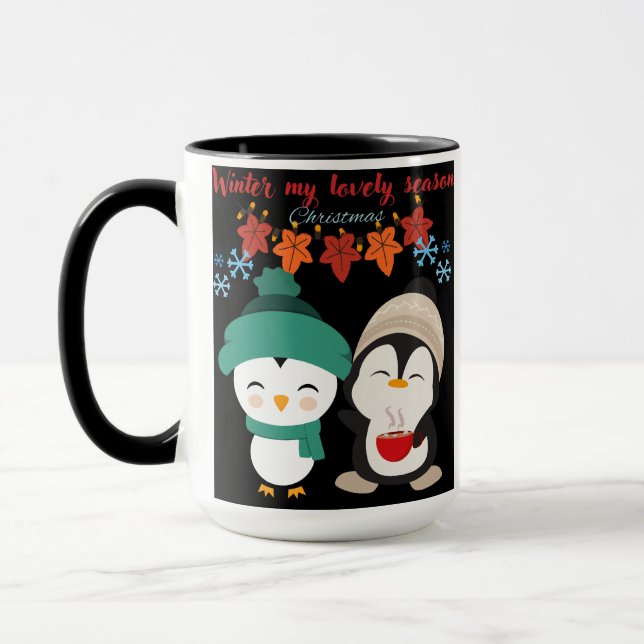 Winter My Lovely Season – Cosy Christmas Coffee  Mug (Left)