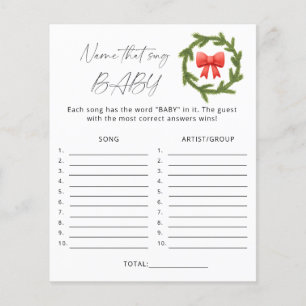 Winter Name that song baby shower game