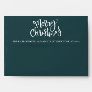 Winter Nature   Watercolor Ivory Magnolia Pinecone Envelope