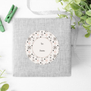 Winter Nature Wildlife Nordic Christmas Classic Round Sticker