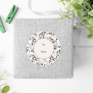 Winter Nature Wildlife Nordic Christmas Classic Round Sticker