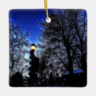 Winter Night Ceramic Ornament