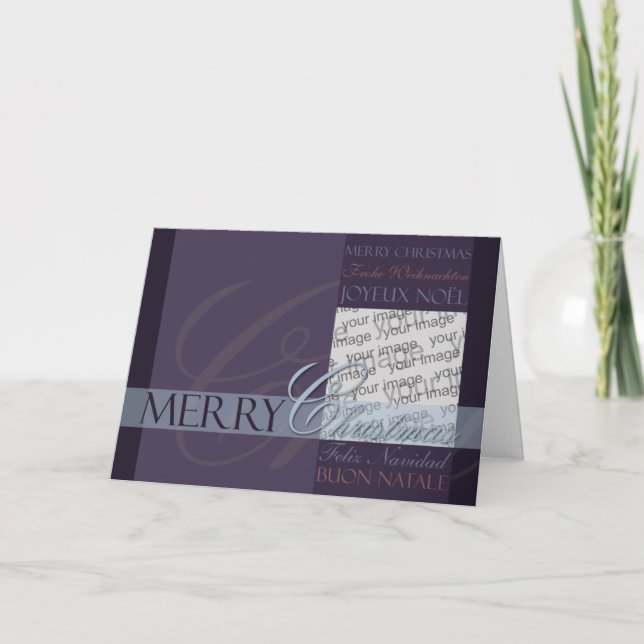 Winter Night • Christmas Photo Card Template (Front)