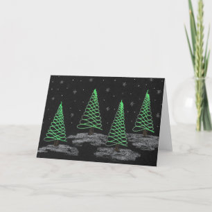 Winter Night Holiday Card
