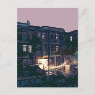 winter night :: nuit de neige  postcard