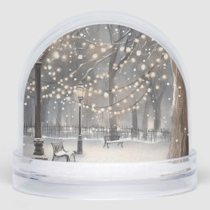 Winter Night Snowy  Snowglobe