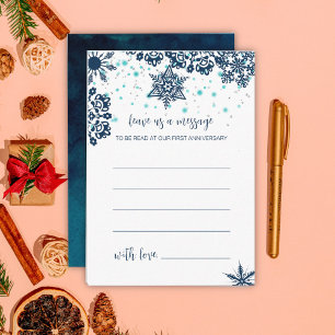 Winter Night Wedding Advice Enclosure Card