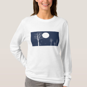 Winter night with full moon - Vintage T-shirt