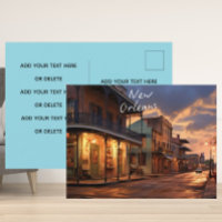 "Winter Nights in New Orleans" postcard.