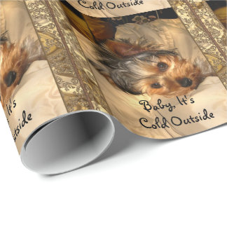 Winter Nights Yorkie Elegant Wrapping Paper
