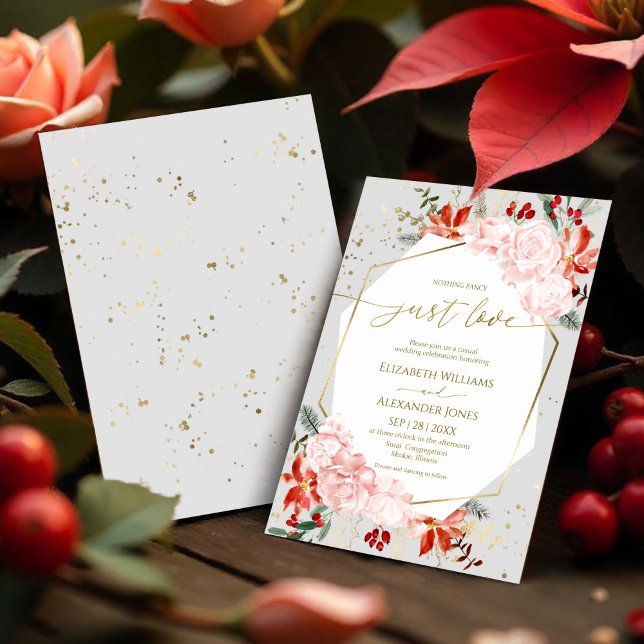 Winter Nothing Fancy Just Love Wedding Invitations (Creator Uploaded)