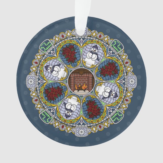 Winter Nouveau Acrylic Ornament (Front)