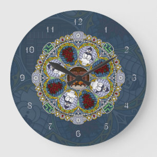 Winter Nouveau Clock
