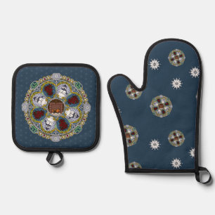 Winter Nouveau Oven Mitt & Pot Holder Set
