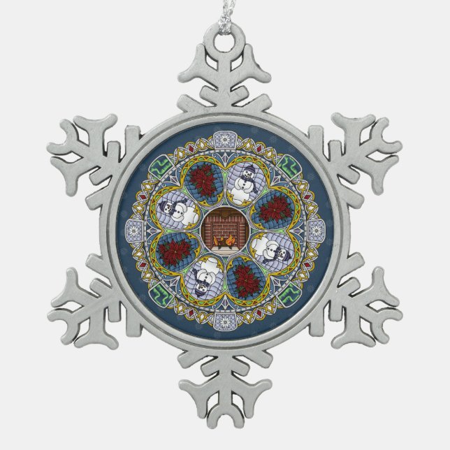 Winter Nouveau Premium Ornament (Front)