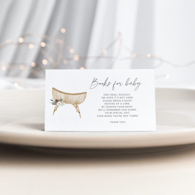 Winter nursery books for baby ticket enclosure card (Creator Uploaded)