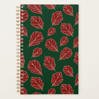 Winter Oak Leaves Pattern Planner