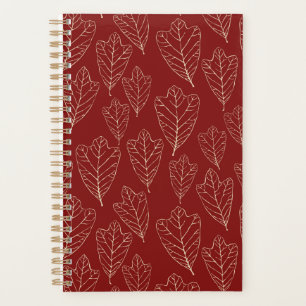 Winter Oak Leaves Pattern Planner