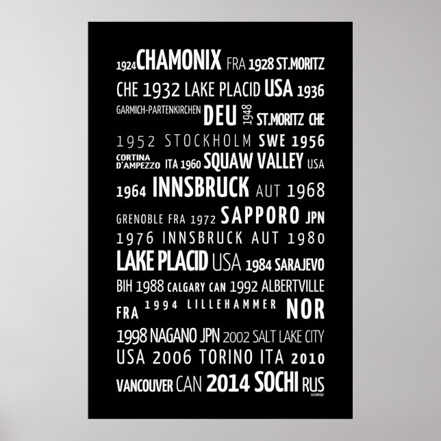 Winter Olympic Games Poster (Front)