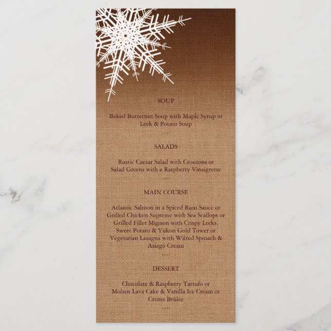 Winter Ombre Menu (Front)