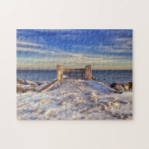 Winter on Lake Superior Duluth Minnesota Jigsaw Puzzle